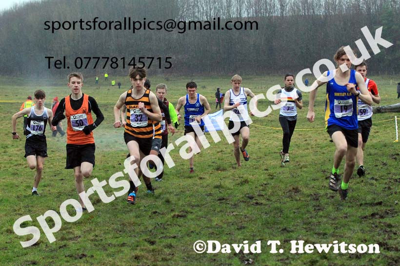 Mens under-17s 2022 North Eastern Harrier League, Thornley Farm, Peterlee, County Durham. Photo: David T. Hewitson/Sports for All Pics